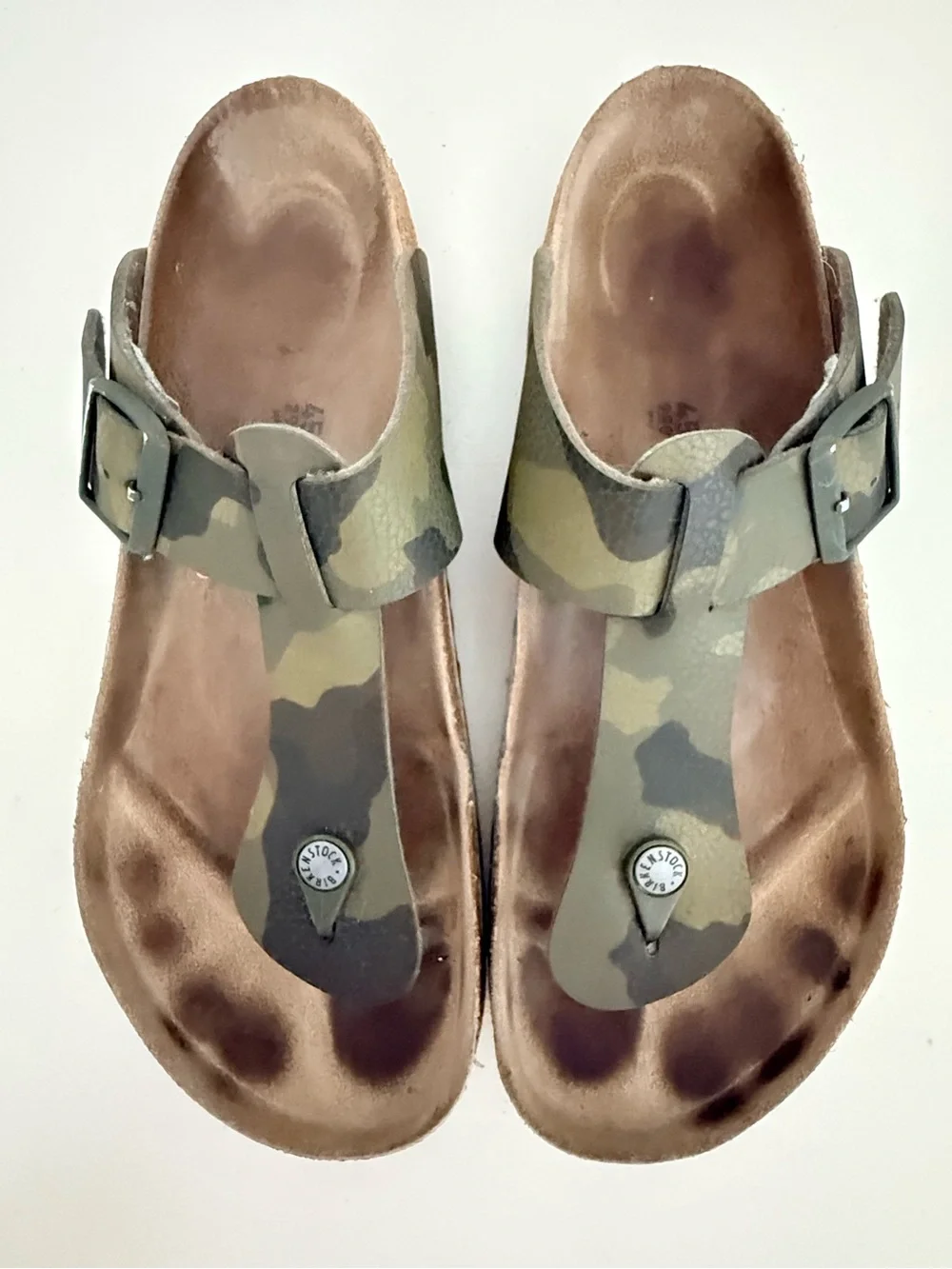 The BIRKENSTOCK Medina Biko-Flor CAMO thong sandal two straps EU 45 US M12